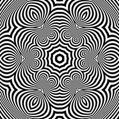 Abstract Striped Background. Black and White Vector Illustration