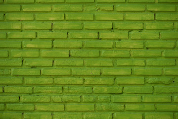 Green brick wall background