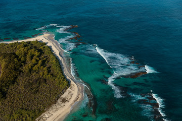Guadeloupe, îles de la Petite Terre, vue aérienne