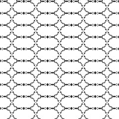 Fototapeta premium Seamless black and white vector background with abstract geometric shapes. Print. Cloth design, wallpaper.