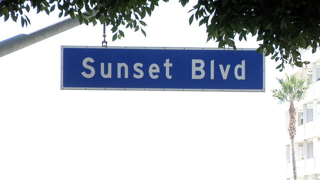 Sunset Blvd sign