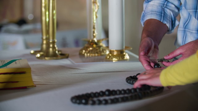 Beginning with the rosary prayer