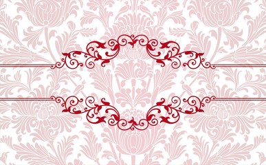 wedding card design, paisley floral pattern , India
