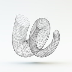 Helix. Molecular lattice. Connection structure. 3d Vector Illustration.