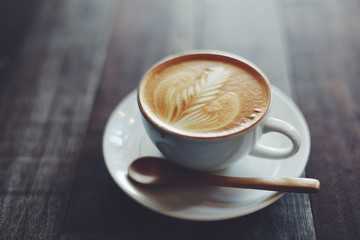 coffee latte art in coffee shop