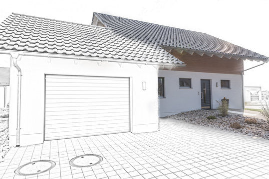 Anbau Garage, Skizzierung