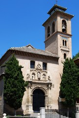 Fototapeta na wymiar Santa Ana church, Granada.