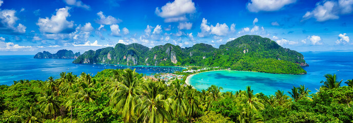 Panorama of tropical islands