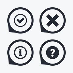 Information icons. Question FAQ symbol.