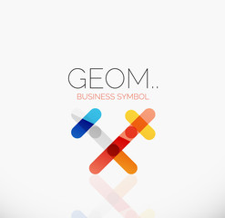 Logo, linear abstract geometric icon