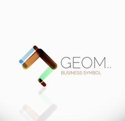 Logo, linear abstract geometric icon