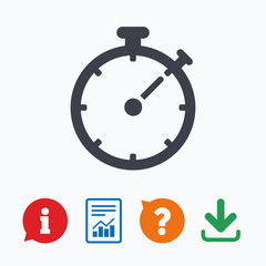 Timer sign icon. Stopwatch symbol.