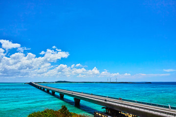 真夏の宮古島　池間大橋