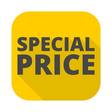 Special price icon with long shadow