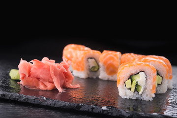 Sushi roll with tuna