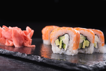 Sushi roll with tuna