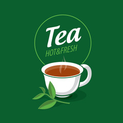 vector logo tea