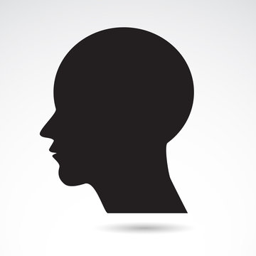Human head vector icon.