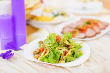 Meat Salad with Mushrooms