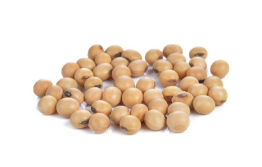 soy beans on white background