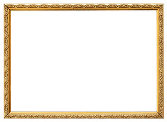 Wood vintage frame isolated on white. Wood frame simple design.