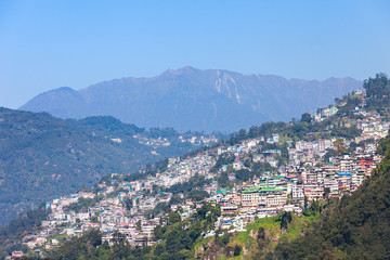 Obraz premium Gangtok aerial view