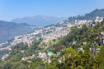 Fototapeta na wymiar Gangtok aerial view