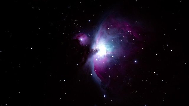 A colorful nebula in space. The Great nebula in Orion
