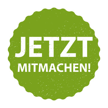 Jetzt mitmachen! Sticker - Vektor Illustration