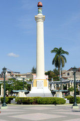 Fototapeta na wymiar Jose Marti monument on Marte square at Santiago de Cuba