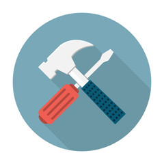 Screwdriver and hammer icon