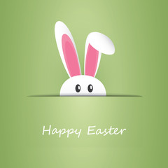 Happy Easter Card With Funny Bunny