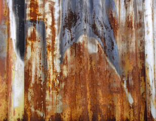 The surface of rusty metal