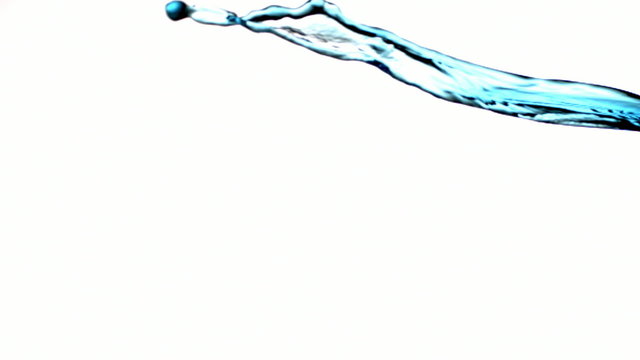 Splash of blue liquid, slow motion
