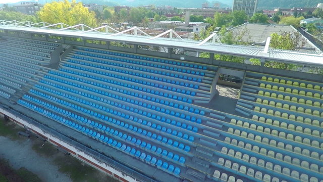 Stand at a running track court