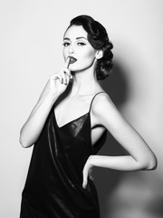 Fototapeta premium Attractive retro woman