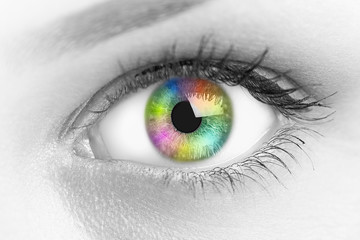 Colorful human eye