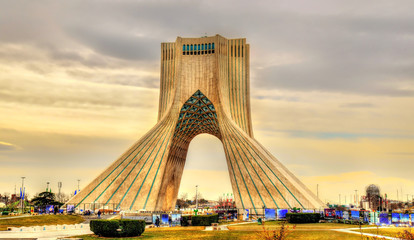 View of the Azadi Tower in Tehran