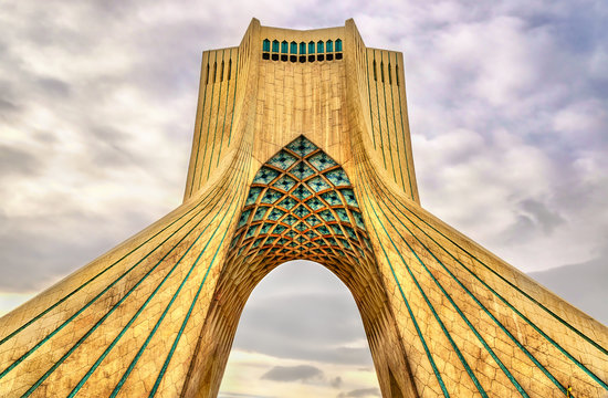 View of the Azadi Tower in Tehran Stock Photo | Adobe Stock