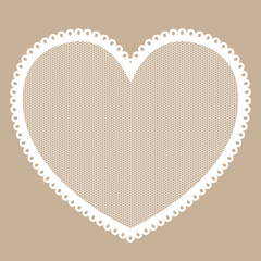 Lacy heart frame