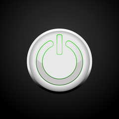power button round frame shape on black background