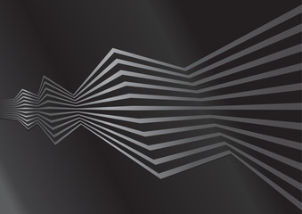 black and white mobious wave stripe optical abstract design