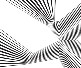 black and white mobious wave stripe optical abstract design