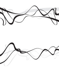 Abstract art design, Abstract background with curvy, curved lines wave gray shapes - obrazy, fototapety, plakaty