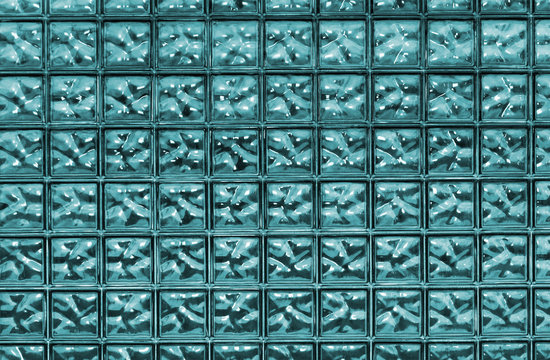 Glass mosaic tiles turquoise texture background