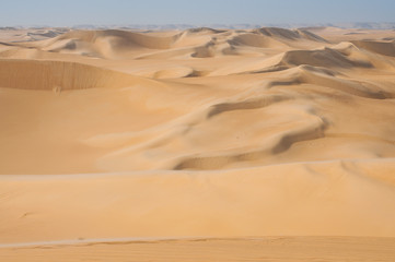 Golden sand in Sahara desert in Egypt