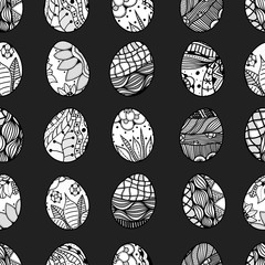 pattern with Easter eggs