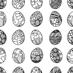 pattern with Easter eggs