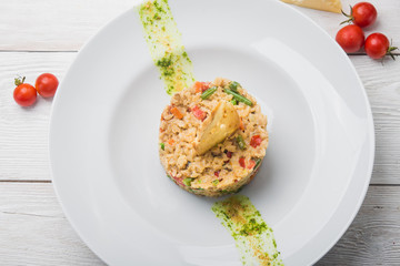 risotto with fresh vegetables