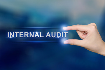 hand clicking internal audit button - 105104219